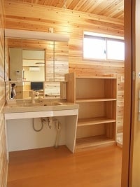 座って使える洗面台 座って使える洗面台